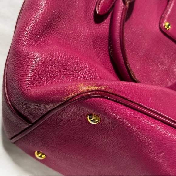 Miu Miu Madras Pink Leather Top Handle Bag - Picture 9 of 11